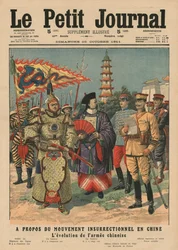 Lázadás mozgalma Kínában, a kínai hadsereg evolúciója, illusztráció a „Le Petit Journal” című folyóiratból, kiegészítő illusztráció, 1911. október 29.